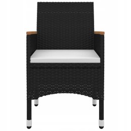 Vidaxl 5 dalių sodo baldų komplektas su pagalvėlėmis, rotangu ir stiklu