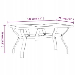 7 dalių sodo baldų komplektas, pilka ir juoda