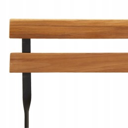 Acacia medinis bistro stalas ir kėdės - 7 vnt.