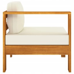 3-vietė medinė sodo sofa, kreminė