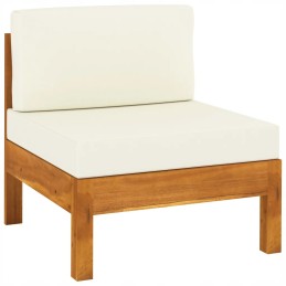 3-vietė medinė sodo sofa, kreminė