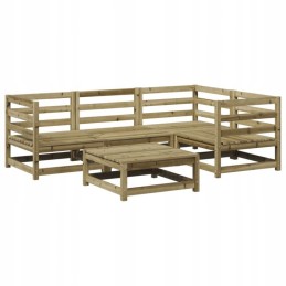 5 dalių sodo baldų komplektas, impregnuota pušies mediena