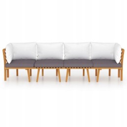 Vidaxl 4 dalių sodo poilsio komplektas, su pagalvėmis, akacija