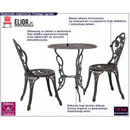 Bistro baldų komplektas sodui  stalas ir dvi kėdės