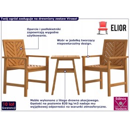 Medinis sodo komplektas balkonui arba terasai