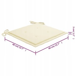 Sodo kėdės su kreminėmis pagalvėlėmis, 4 vnt