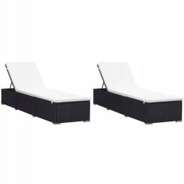 Šezlongai su pagalvėlėmis, 2 vnt