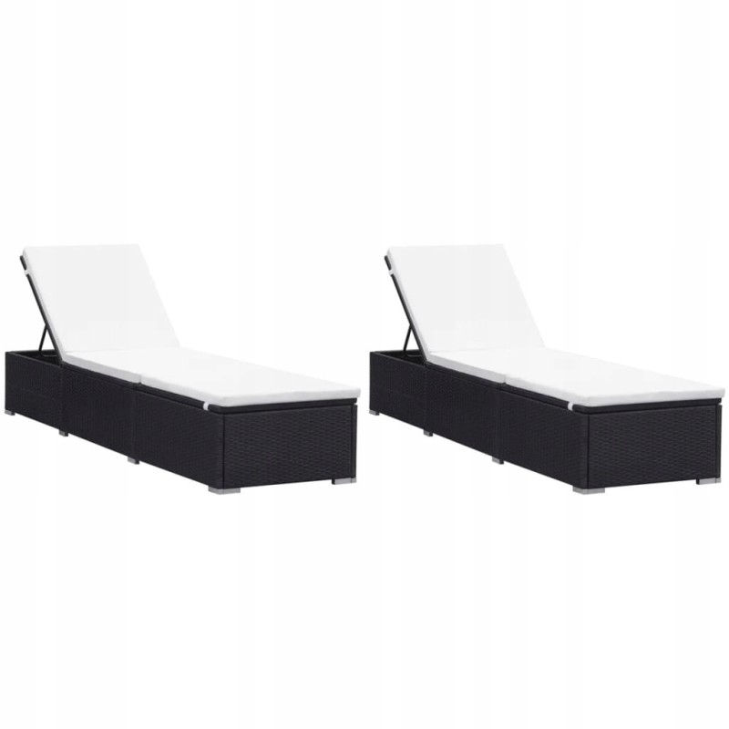 Šezlongai su pagalvėlėmis, 2 vnt