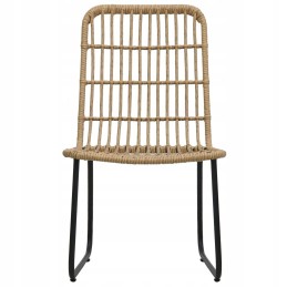 3 dalių sodo baldų komplektas, rotangas ir stiklas