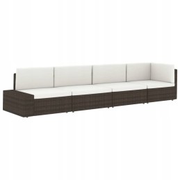 3-vietė modulinė sofa, juodo pe rotango