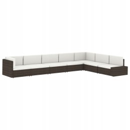 3-vietė modulinė sofa, PE rotango, juoda