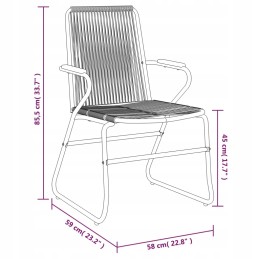 Vidaxl 5 dalių sodo baldų komplektas, juodas, PVC rotangas
