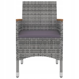 Vidaxl 5 dalių sodo baldų komplektas su pagalvėlėmis, rotangu ir stiklu