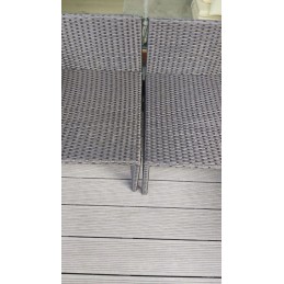 4 dalių sodo sofa, pagalvėlės, PE rotangas, dalis