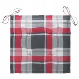 4 tikmedžio sodo kėdžių rinkinys su raudonomis pagalvėlėmis