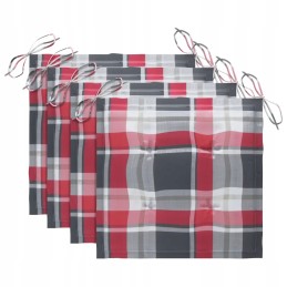 4 sodo kėdžių komplektas su pagalvėlėmis, tikmedžio