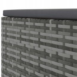 5 dalių sodo sofos komplektas, pilkos PE rotango pagalvėlės