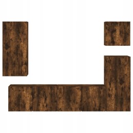 5 dalių TV baldų komplektas, rūkyto ąžuolo, lumar medienos medžiaga