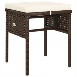 6 dalių sodo sofos komplektas, pagalvėlės, ruda