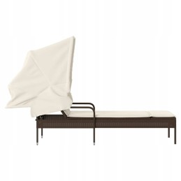 Kušetė su stogeliu, ruda, polirotango lumarko!