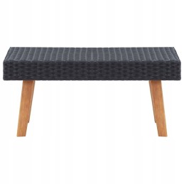 Vidaxl 2 dalių sodo sofos komplektas, pagalvėlės, juodas PE rotangas