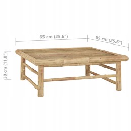 4 dalių sodo baldų komplektas su tamsiai pilkomis bambukinėmis pagalvėmis