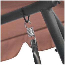 Sulankstomos sodo sūpynės 2in1, rudos pagalvėlės