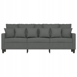 Vidaxl trivietė sofa, tamsiai pilka, 180 cm, apmušta audiniu