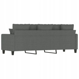 Vidaxl trivietė sofa, tamsiai pilka, 180 cm, apmušta audiniu