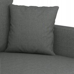 Vidaxl trivietė sofa, tamsiai pilka, 180 cm, apmušta audiniu