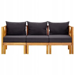 Medinis daugiafunkcis suolas, 179x66x68,5 cm, tamsiai pilkas