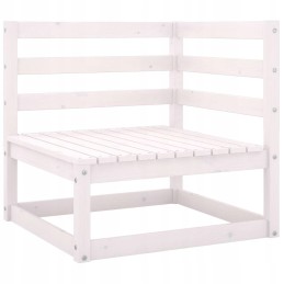 7 dalių sodo baldų komplektas, baltas, pušis