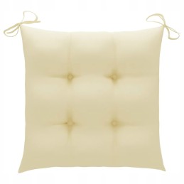 Tikmedžio sodo kėdės, kreminė pagalvėlė, 4 vnt.