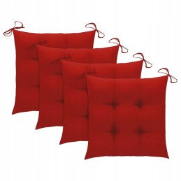 Tikmedžio sodo kėdės ir komplektas 4 vnt. - raudona