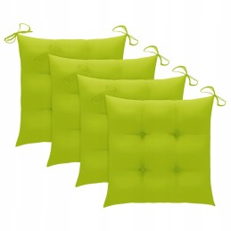 Tikmedžio sodo kėdė su šviesiai žaliomis pagalvėlėmis, 4 vnt.