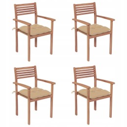 Tikmedžio sodo kėdės su pagalvėlėmis - 4 vnt.