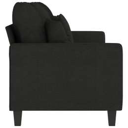 Vidaxl trivietė sofa, juoda, 180 cm, apmušta audiniu
