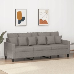 Vidaxl trivietė sofa, taupe spalvos, 180 cm, apmušta audiniu