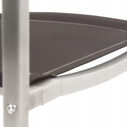 Vidaxl sodo kėdės, 4 vnt, tekstilinis ir nerūdijantis plienas, pilka, 46516