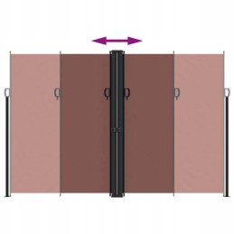 Vidaxl ištraukiama šoninė markizė, ruda, 220x600 cm