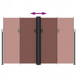 Vidaxl ištraukiama šoninė markizė, ruda, 220x600 cm