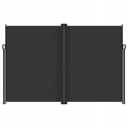 Vidaxl ištraukiama šoninė markizė, juoda, 220x600 cm
