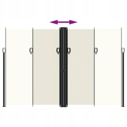 Vidaxl ištraukiama šoninė markizė, kreminė, 220x600 cm