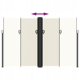 Vidaxl ištraukiama šoninė markizė, kreminė, 220x600 cm