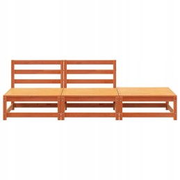 Sodo sofa be porankių su kėdute, vaško ruda