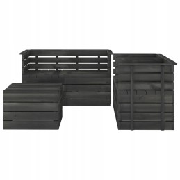 5 dalių padėklų baldų komplektas sodui, pušims, pavėsiui