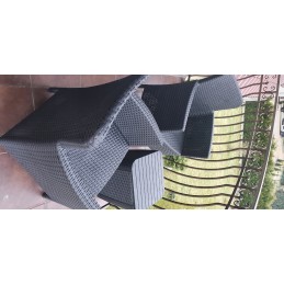 Sodo baldų komplektas 2 foteliai 1 stalas 3 elementai abiko miami balkonas