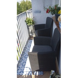 Sodo baldų komplektas 2 foteliai 1 stalas 3 elementai abiko miami balkonas