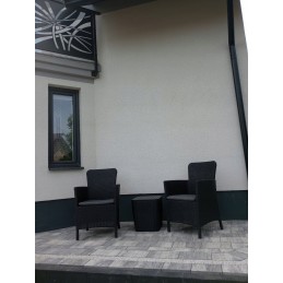 Sodo baldų komplektas 2 foteliai 1 stalas 3 elementai abiko miami balkonas