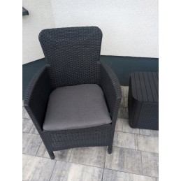 Sodo baldų komplektas 2 foteliai 1 stalas 3 elementai abiko miami balkonas